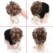 Brown Mix Ash Blonde Messy Bun Scrunchie: Tousled Updo Hair Extension for Women - Buy Online on GoSupps.com