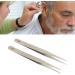 Premium Stainless Steel Tweezers - Precision 2-Part Straight Lace for Hearing Aids & Ingrown Hair - Pointed Needle Precision Tweezers - Buy Online on GoSupps.com