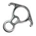 ProClimb 50 kN Rescue Figure 8 Descender - Stainless Steel Belay Device w/Bent-Ears - Figure 8 Belay Device - Descender - Rappelling Devices - Rigging Palates 1-Pack