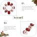 Vatocu Christmas False Nails - Short Red Press On Nails with Snowflakes, Elk, Snowman Design - 24pcs for Women and Girls - Buy Online on GoSupps.com