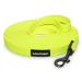 Looxmeer tow lines for dogs 3m /5m /7m /10m /15m /25m /30m dog leash with hand loop and D carabiner tear-resistant practice leash neon yellow 30m neon yellow