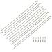 Pro Bamboo Kitchen 12pcs Steel Spoke 255mm/10inch 14G J Bend Bicycle 304 Stainless Steel Spokes with 12mm Nipples Cycle Spokes