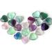 XIANNVXI 20 Pcs Fluorite Crystal Heart Stones Natural Fluorite Crystals Healing Gemstones Reiki Crystal Gifts for Meditation Energy Balancing