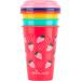 GoGo Reduce 12 oz Plastic Cup Set - 5 Pack, With Straws, Lids, BPA Free, Dishwasher Safe - 5 Fun Designs, Strawberry Banana - 5 Count - Buy Online on GoSupps.com