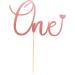 Arthsdite One Cake Topper with Heart Baby First Birthday Cake Decorations for Baby Shower Boys Girls Kids 1st Birthday Party Decorations Supplies - Rose Gold Glitter - Buy Online on GoSupps.com