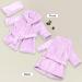 SPOKKI Newborn Photography Props Bathrobe Bath Towel Outfit with Slippers - Purple (0-6 Months) - Buy Online on GoSupps.com
