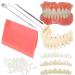 DIY denture kit with dental wax for making partial and full dentures at home equipped with tools and temporary teeth