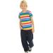 Mud Kingdom Little Boys T-Shirt | Rainbow Stripe | Blue | 18-24 Months - Buy Online on GoSupps.com