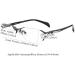 Fashion Rimless Reading Glasses for Men - Blue Light Filter Computer Glasses with Titanium Frame (2.75x) - Buy Online on GoSupps.com