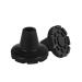 KMINA - Cane Tips 3/4 inch Heavy Duty (x2 Units), Rubber Cane Tips 3/4, Non Slip Cane Tips, Crutch Tips 3/4 inch, Replacement Cane Tips 3/4 inch, Rubber Tips Walking Canes, Black - Made in Europe