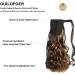 GUILOPOER Wrapped Ponytail 55 cm Long Curly Hairpiece Braid Clip in Ponytail Wavy Curly Synthetic Hair Extension for Women (4H27) - Buy Online on GoSupps.com