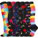 Pnosnesy Compression Socks (7 Pairs) for Men & Women 15-20 mmHg is Best for Athletics Running Flight Travel Support S-M Multicoloured 14