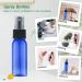 12pcs Toureal 30ml Fine Mist Spray Bottles - Empty Travel Mister Refillable Dispenser for Cosmetics - Blue - Buy Online on GoSupps.com