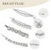 12 Pcs Geometric Pearl Hair Clips Set - Minimalist Hair Styling Jewelry for Women | Wedding Hair Barrettes Accessories - Buy Online on GoSupps.com