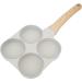 Qyebavge 4 Hole Nonstick Egg Hamburger Frying Pan Mini 4-Cup Omelette Pan with Handle for Universal Flat Bottom Induction Cooker - Buy Online on GoSupps.com