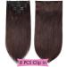 Clip-In Real Hair Extensions - 100% Remy Dark Brown #2 20 (50cm) Double Set - Perfect for Parties - 150g - Buy Online on GoSupps.com