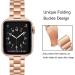 OMIU Thin Band Compatible with Apple Watch - Premium Stainless Steel Metal Replacement Wristband for iWatch 38mm/40mm/41mm - Rose Gold - Adjustable Strap for Women and Men - Buy Online on GoSupps.com