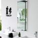 PULABO Unisex Toilet Sign Decal Creative Toilet Entrance Sign Sticker Wall Decals Hotel Washroom Wall Door Stickers Decor Cost-effective and Sturdy Durable - Buy Online on GoSupps.com