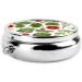 Tropical Flower Parrot Printed Mini Round Pill Box | 3 Compartment Travel Pill Organizer | Portable Medicine Case for Home & Office - Buy Online on GoSupps.com
