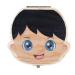 DEWIN Tooth Box Color Version Baby Milk Teeth Organizer Infant Tooth Wooden Box Storage Children Souvenirs(Color English Boy)