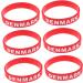 Milist 12 Stk Denmark Flag Silicone Bracelets | Custom Sporty Rubber Straps | Football Country Arm Tape - Buy Online on GoSupps.com