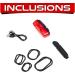 Bike Tail Light USB Rechargeable - Super Bright LED Rear Bicycle Light | 6 Lighting Modes for Road & Mountain Cycling Safety (Red) - Buy Online on GoSupps.com