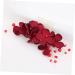 Housoutil 1pc Women Hair Accessories Accesorios Para Wedding Decoration Girl Hair Clips Hair Clips for Men Hair Accessories for Girls Rhinestone Headpiece Comb Red Korean Bride - Buy Online on GoSupps.com