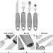 Adaptive Utensils Built up Fork Spoon Rocker Knife Easy Grip Silverware for Adults Elderly Weak Hand Patients Disabled Light Grey 3 Piece Set (Color : Light Grey-1) - Buy Online on GoSupps.com