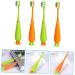 Frcolor 4-Piece Carrot Shaped Children's Toothbrush Set - Soft Contoured Bristles for Toddlers | Cute & Effective Oral Care - Buy Online on GoSupps.com