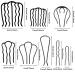 8 Piece Vintage Hairstyle Hair Side Combs and Pins Set | U Shaped Teeth Hair Fork Clip for Updo Bun | Hair Stick Hair Accessories - Buy Online on GoSupps.com