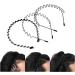 3 Pack Metal Hair Band - Non-Slip and Durable Wavy Headband - Metal Headbands for Women and Men - Black Metal Spring Wavy Hairband - Hair Hoop for Outdoor Sports Weddings and Daily Wear black 3 - Buy Online on GoSupps.com