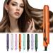 Upgraded 2-in-1 Mini Curling Wand Flat Iron Hair Straightener Mini Dual Purpose Curling Flat Iron Long-Lasting Portable Travel Curling Wand for Women Short Hair (Orange)