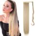Wrap around ponytail extensions ponytail hair part clip in extensions such as real hair braid smooth art hair cheap hair extension 58cm ashblonde mixture bleaching blonde smooth 58cm ashblonde mixture bleaching blonde