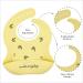 Baogaier Silicone Baby Bibs 2 PCS | Waterproof Weaning Bib for Babies and Toddlers | Food Catcher Pocket, Easy to Clean | Feeding Bib Set for Newborns | Yellow Grey Whale Lemon Design - Buy Online on GoSupps.com