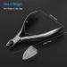 FERYES Cuticle Nippers - Professional Stainless Steel 1/2 Jaw Trimmer Scissors for Precise Nail Care | Double Springs Pedicure Manicure Tool FL-N300 Silver - Buy Online on GoSupps.com