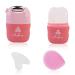 Ice Roller & Gua Sha Tools - Pink Silicone Face Exfoliator Pore Scrubber & Skincare Massager for Puffiness Relief & Wrinkle Reduction - International Shipping Available - Buy Online on GoSupps.com