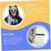 Homsfou Halloween Mask - Cat Skull Half Face Costume with Ears | 3D PU Party Props for Cosplay - Buy Online on GoSupps.com