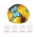 Sunflowers Blue Butterflies Shower Cap - Double Waterproof Layers, One Size Fits All Women - Ideal for Bathing, Large Design for All Hair Types - Buy Online on GoSupps.com