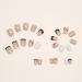 24pcs French Tip Short Stick on Nails | Square Press on Nails | Removable Glue-on Fake Nails for Women and Girls | Nail Art Accessories - Buy Online on GoSupps.com