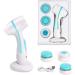 Facial Cleansing Brush Waterproof Face Wash Brush USB Rechargeable Spin Facial Brush with 3 Different Brush Heads for Gentle Exfoliating Deep Scrubbing Massaging and Removing Blackhead Blue - Buy Online on GoSupps.com