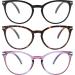 Yogo Vision Bifocal Reading Glasses - Retro MultiFocal Readers for Men & Women | 3 Pack: Black Demi Purple 1.75x | Spring Hinges - Buy Online on GoSupps.com