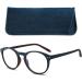 Vevesmundo Anti Blue Light Reading Glasses for Men & Women - Retro Full-Rim Visual Aid with Spring Hinges & 2.0x Blue Light Filter - Buy Online on GoSupps.com