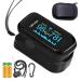 TYNDALL Pulse Oximeter Fingertip 4 Data Pulse Oximeter with Respiration Respiratory Rate Monitor Oximetry for Sports Aviation Use Only (Black)