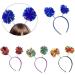 TQUXNGA Hairband with Colorful Pompoms for Parties Stage Performences Eye-catching Party Headband Birthday HeadWear Purple - Buy Online on GoSupps.com