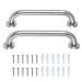 ABXTAO 2Pcs Stainless Steel Grab Bar 30cm Bathroom Shower Wall Safety Grip Toilet Glass Door Handle Towels Rail Shower Grab Bars