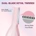 Rechargeable Electric Eyebrow Trimmer for Women - Painless Facial Hair Shaver & Detail Razor in Pink | Perfect for Face Neck and Lips - Buy Online on GoSupps.com