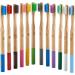Buy Ecoslurps 12-Pack Biodegradable Bamboo Toothbrushes - Eco-Friendly Multi-Colored Adult Toothbrushes for Sustainable Oral Care - Buy Online on GoSupps.com