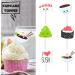 S-Cp-0012 Ice Cream Fruit Dessert Cupcake Topper Colorful Glitter Happy Birthday Sensory Pop Game Theme Decor Supplies Baby Shower Boys Girls Birthday Party Decorations - Buy Online on GoSupps.com