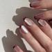 French Tip Press on Nails - Short Square Press On Nails with Nail Tips Red Edge French Nake Pink Cat Eye False Nail Sparkling pink Glossy press on nails Acrylic False Nails Cute Artificial Nails
