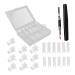 FRCOLOR 1 Set Nail set artificial false nails DIY manicure kit long fake nails Manicure Grinding Strip finger extension clip acrylic nail forms nail kits crystal clip white shaping plastic